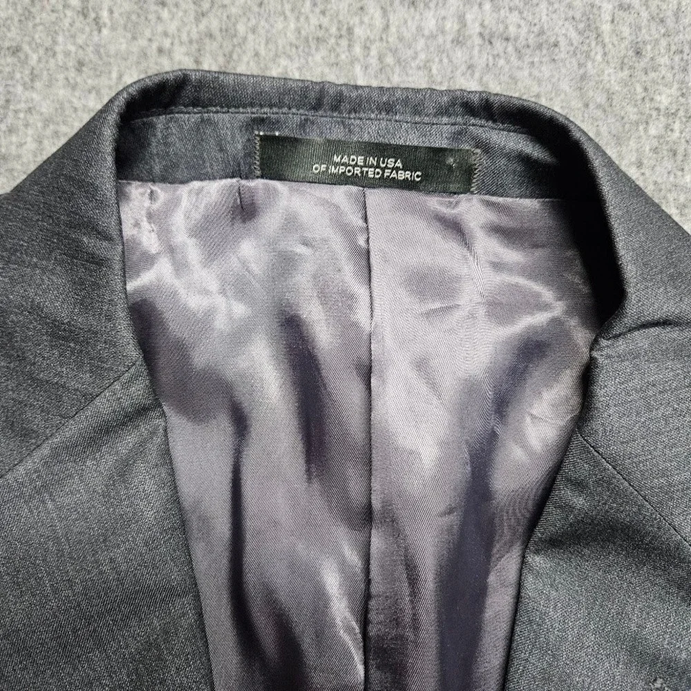 Saks Fifth Avenue Blazer Mens 42R Grey Ermenegildo Zegna Wool Sport Coat